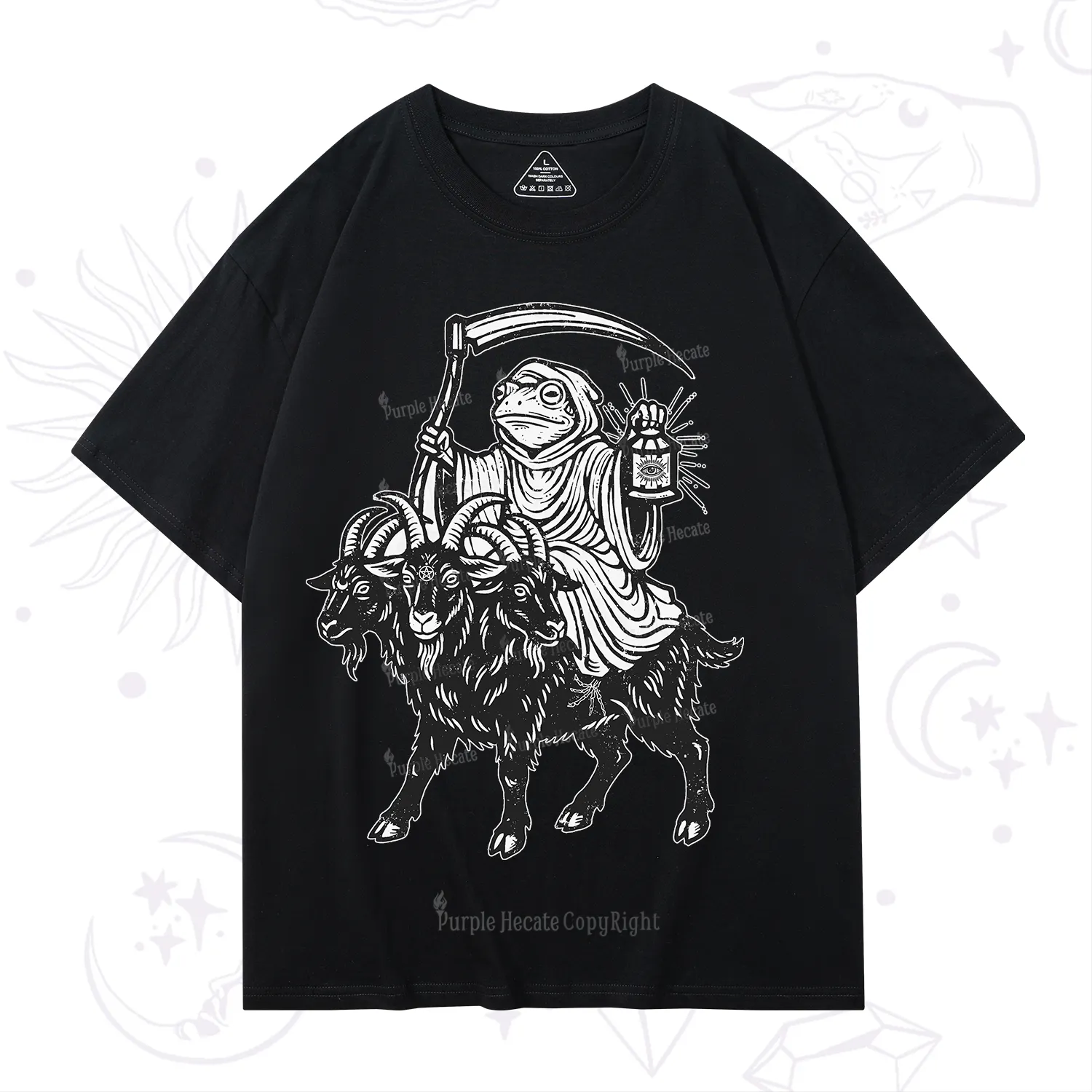 Purplehecate Death Frog Goat Rider T-Shirt