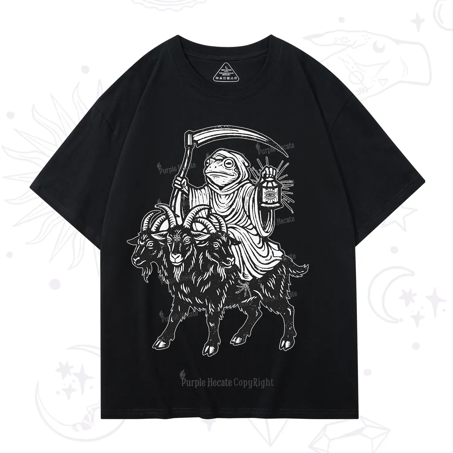 Purplehecate Death Frog Goat Rider T-Shirt