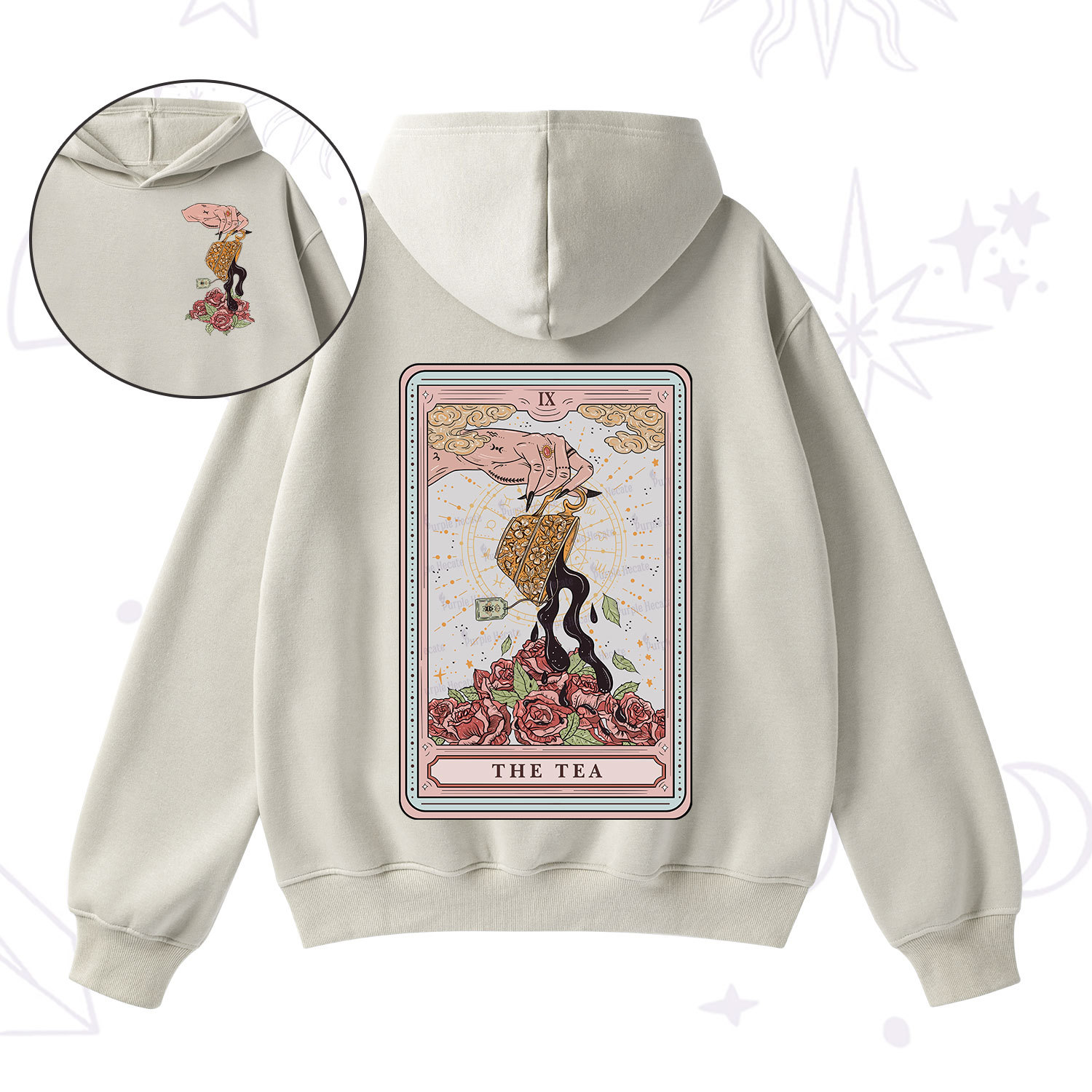 Purplehecate The Tea Food Tarot Fleece Hoodie Suit