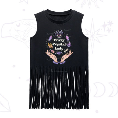 Purplehecate Crazy Crystal Lady Fringe Tank Top