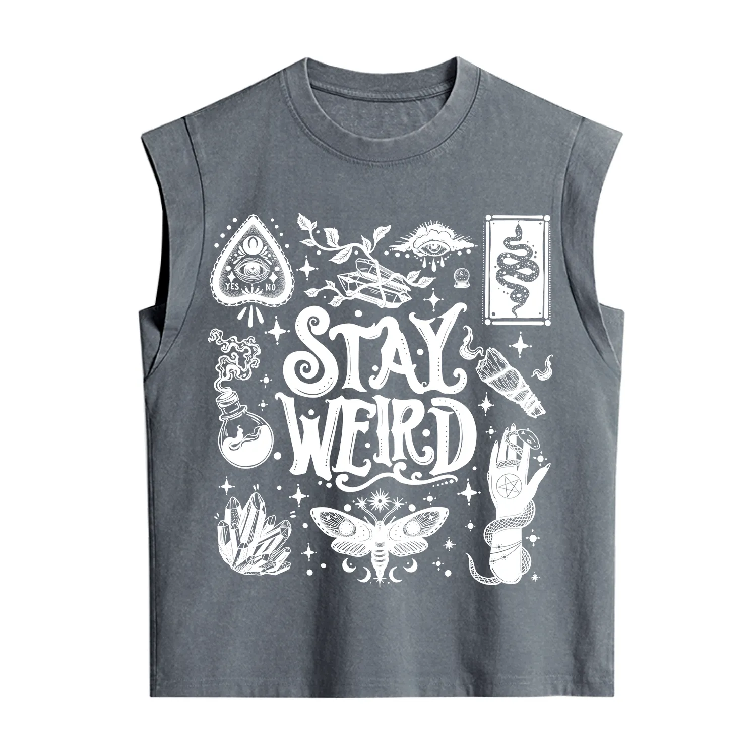 Purplehecate Stay Weird and Witchy Vintage Washed Tank