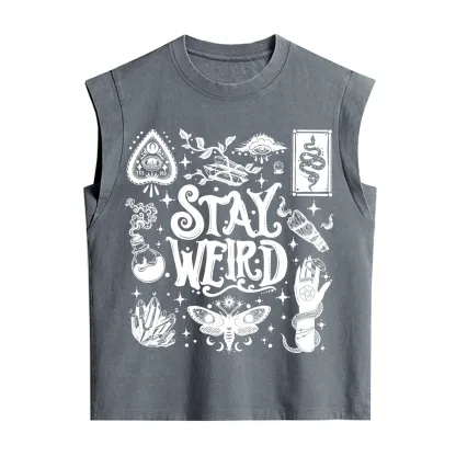 Purplehecate Stay Weird and Witchy Vintage Washed Tank