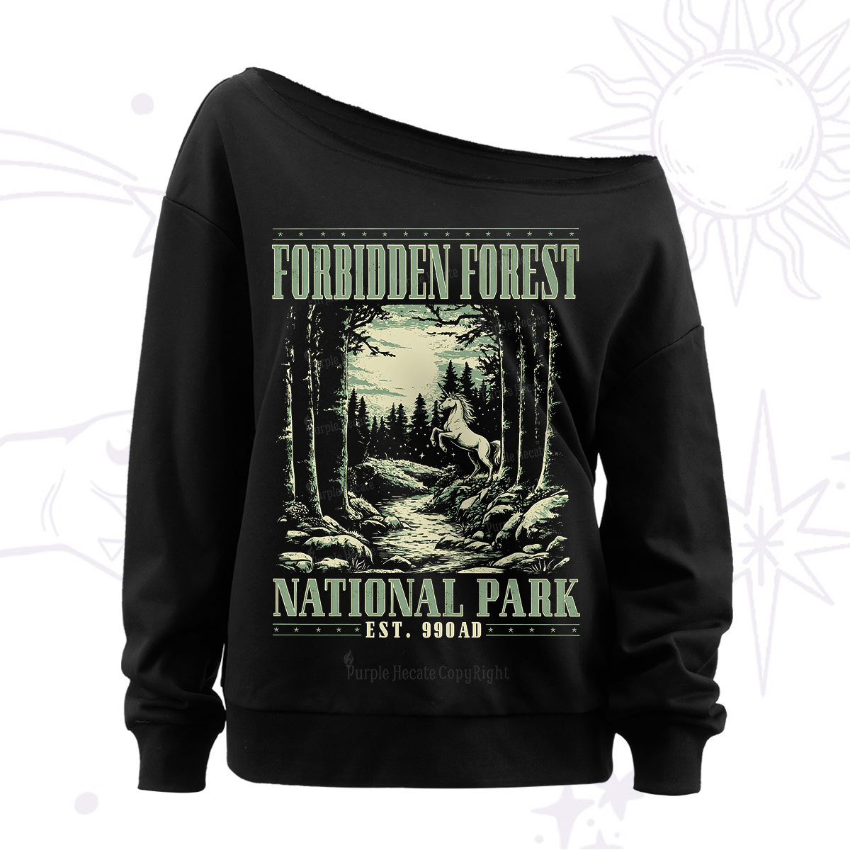 Purplehecate Forbidden Forest Off The Shoulder Sweat