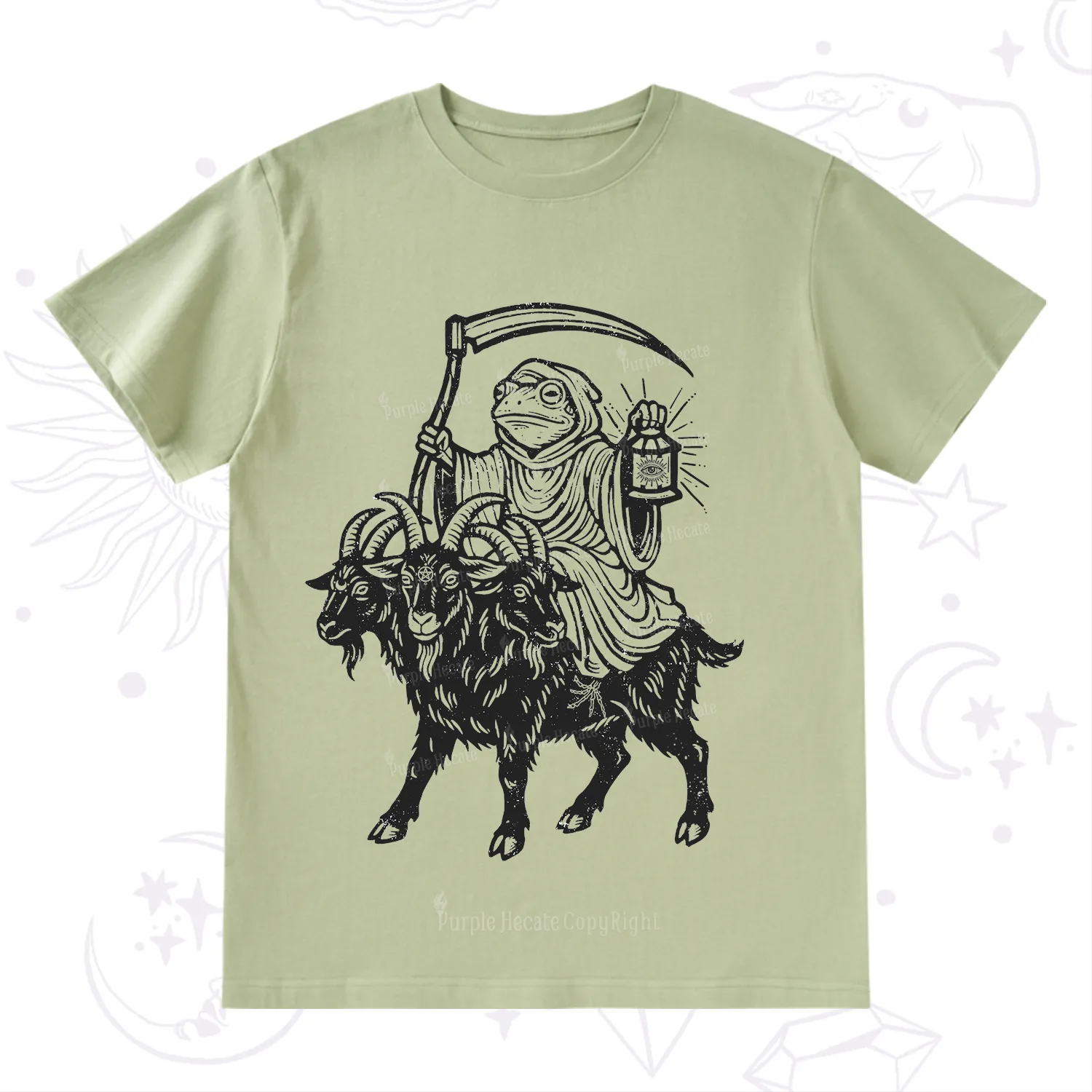 Purplehecate Death Frog Goat Rider T-Shirt