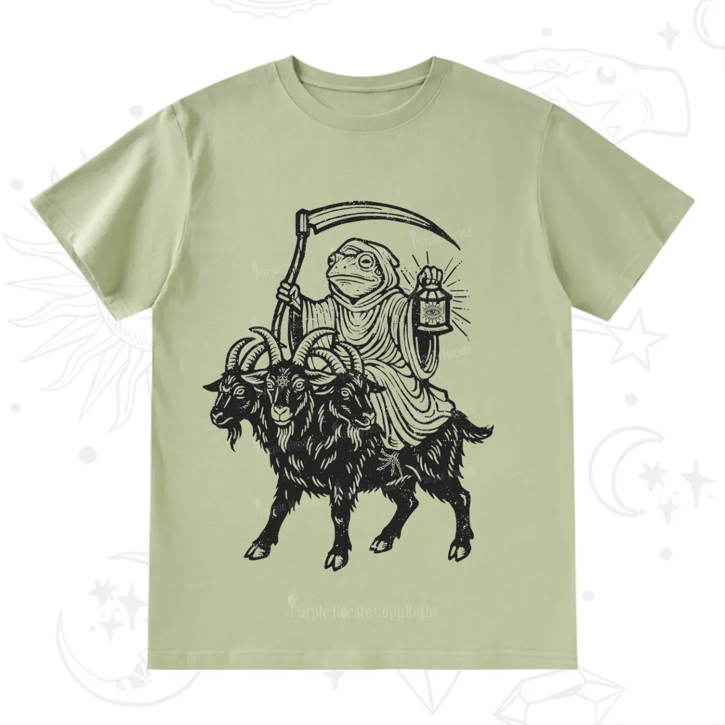 Purplehecate Death Frog Goat Rider T-Shirt