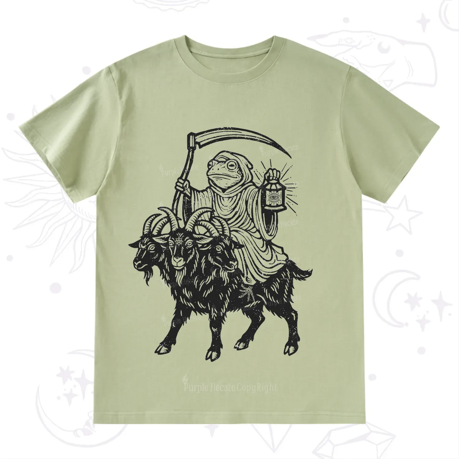 Purplehecate Death Frog Goat Rider T-Shirt