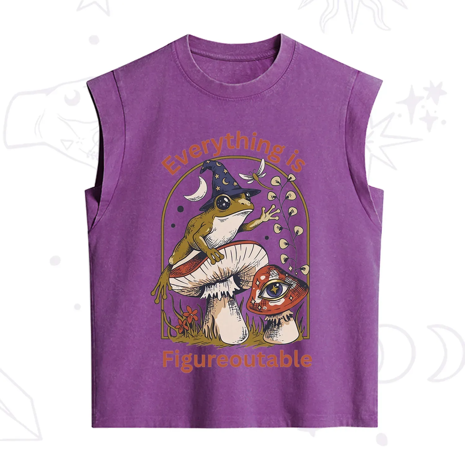 Purplehecate Everything Is Figureoutable Frog Vintage Washed Tank