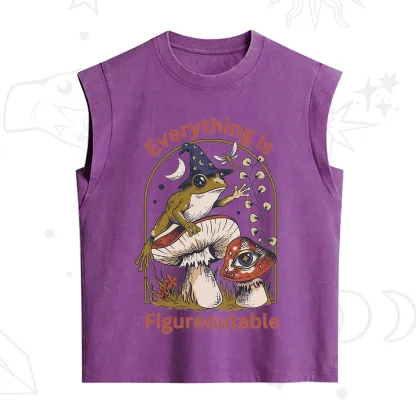 Purplehecate Everything Is Figureoutable Frog Vintage Washed Tank
