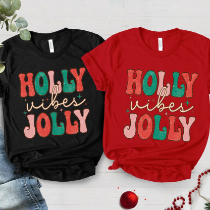 Purplehecate Have A Holly Jolly Christmas Couple T-Shirts