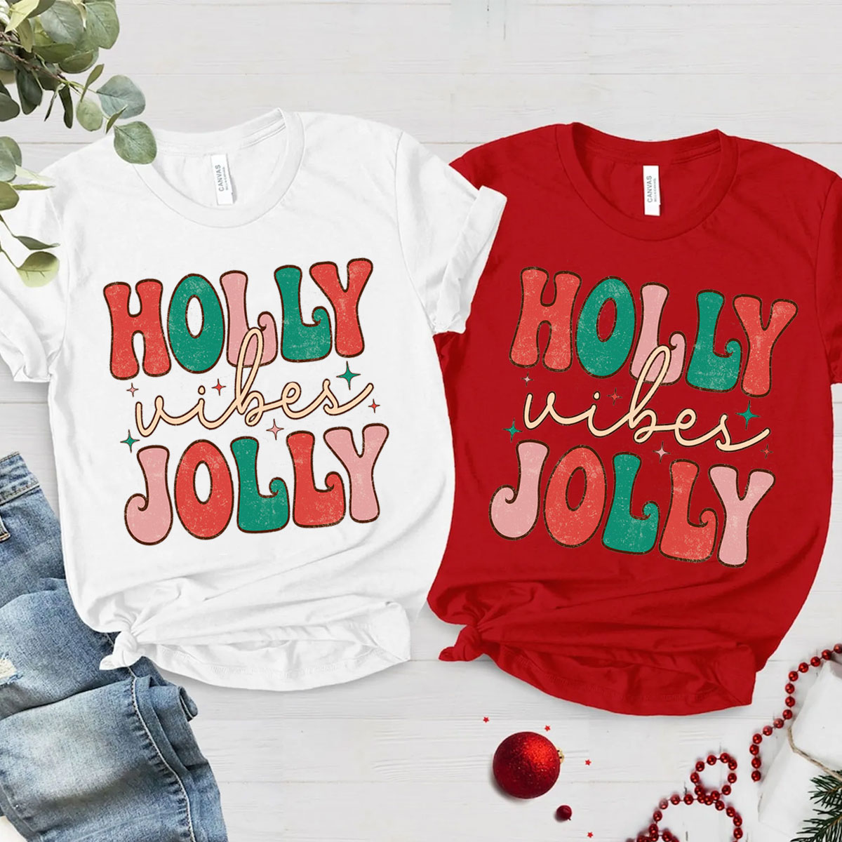 Purplehecate Have A Holly Jolly Christmas Couple T-Shirts