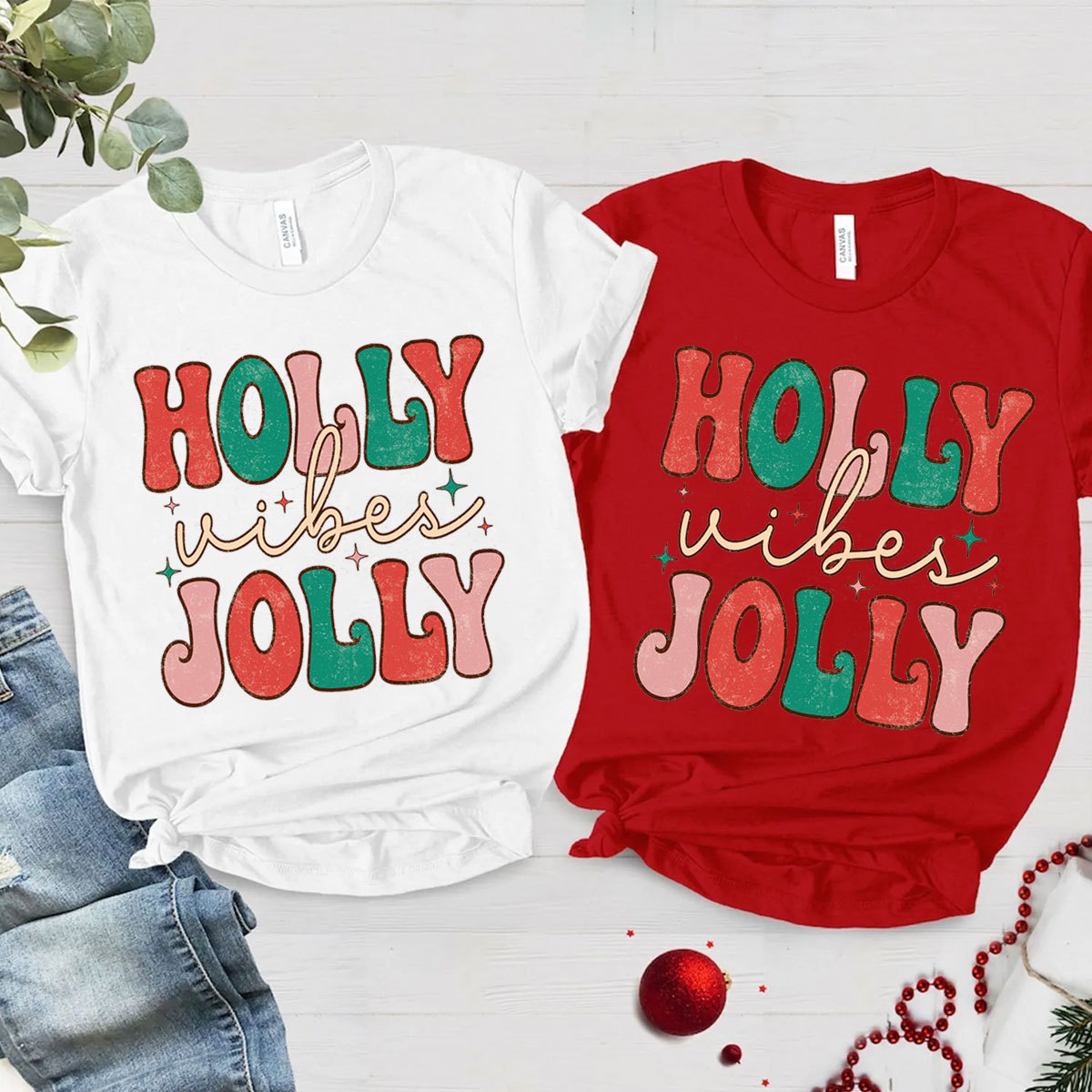 Purplehecate Have A Holly Jolly Christmas Couple T-Shirts