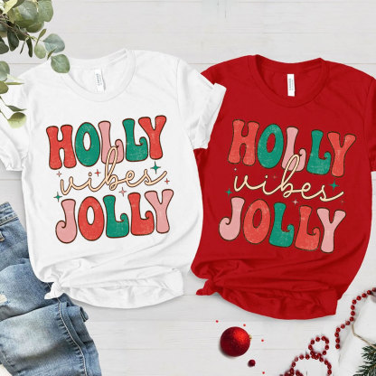 Purplehecate Have A Holly Jolly Christmas Couple T-Shirts