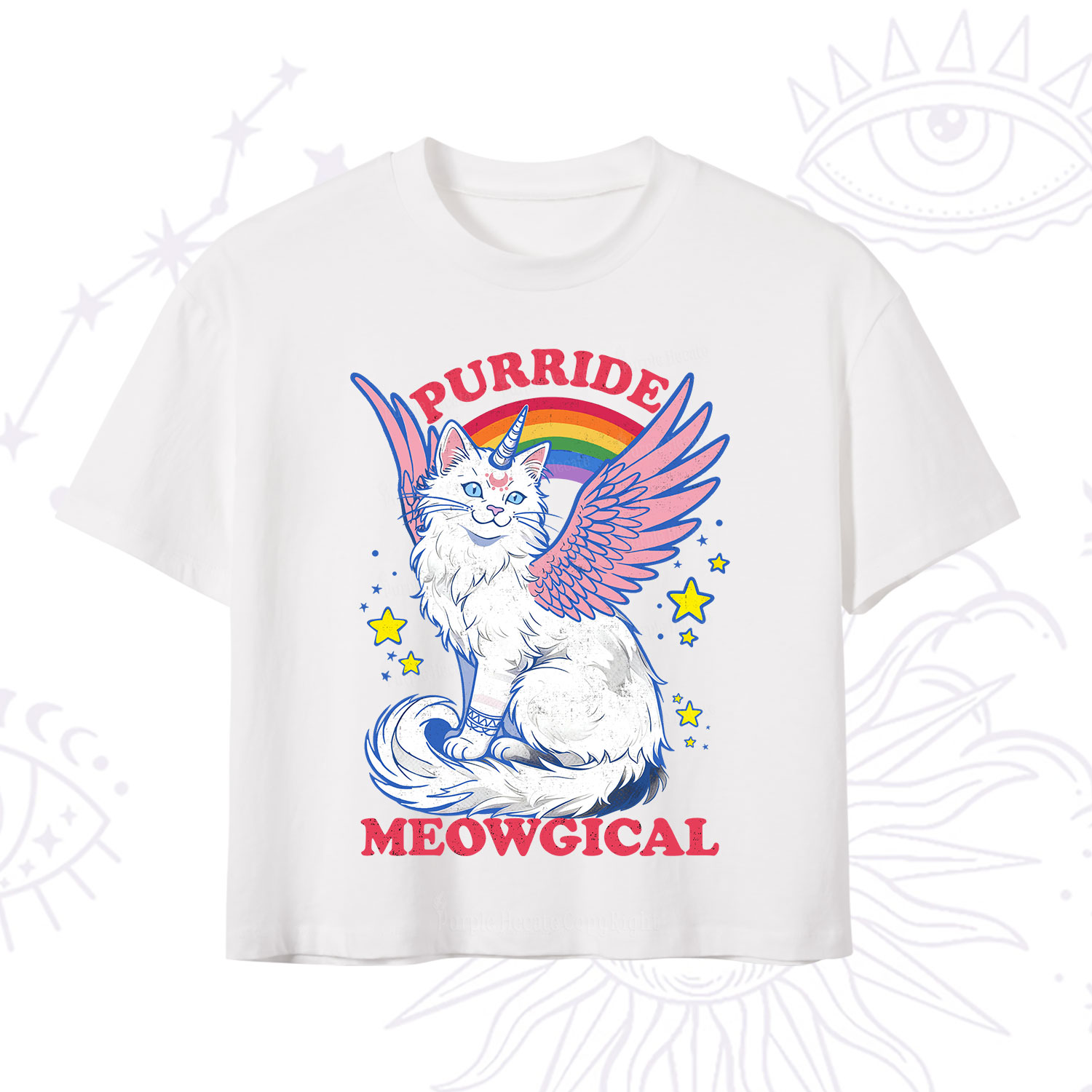 Purplehecate Purride Meowgical Crop T-Shirt