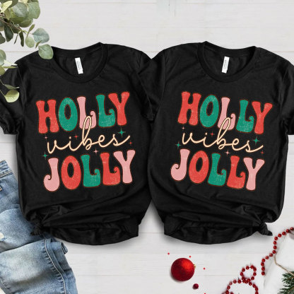 Purplehecate Have A Holly Jolly Christmas Couple T-Shirts