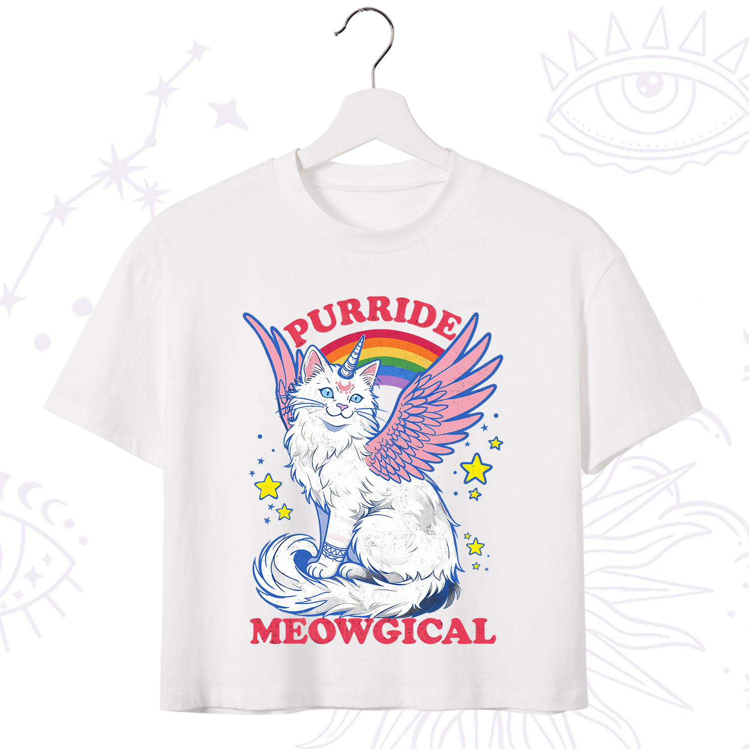Purplehecate Purride Meowgical Crop T-Shirt
