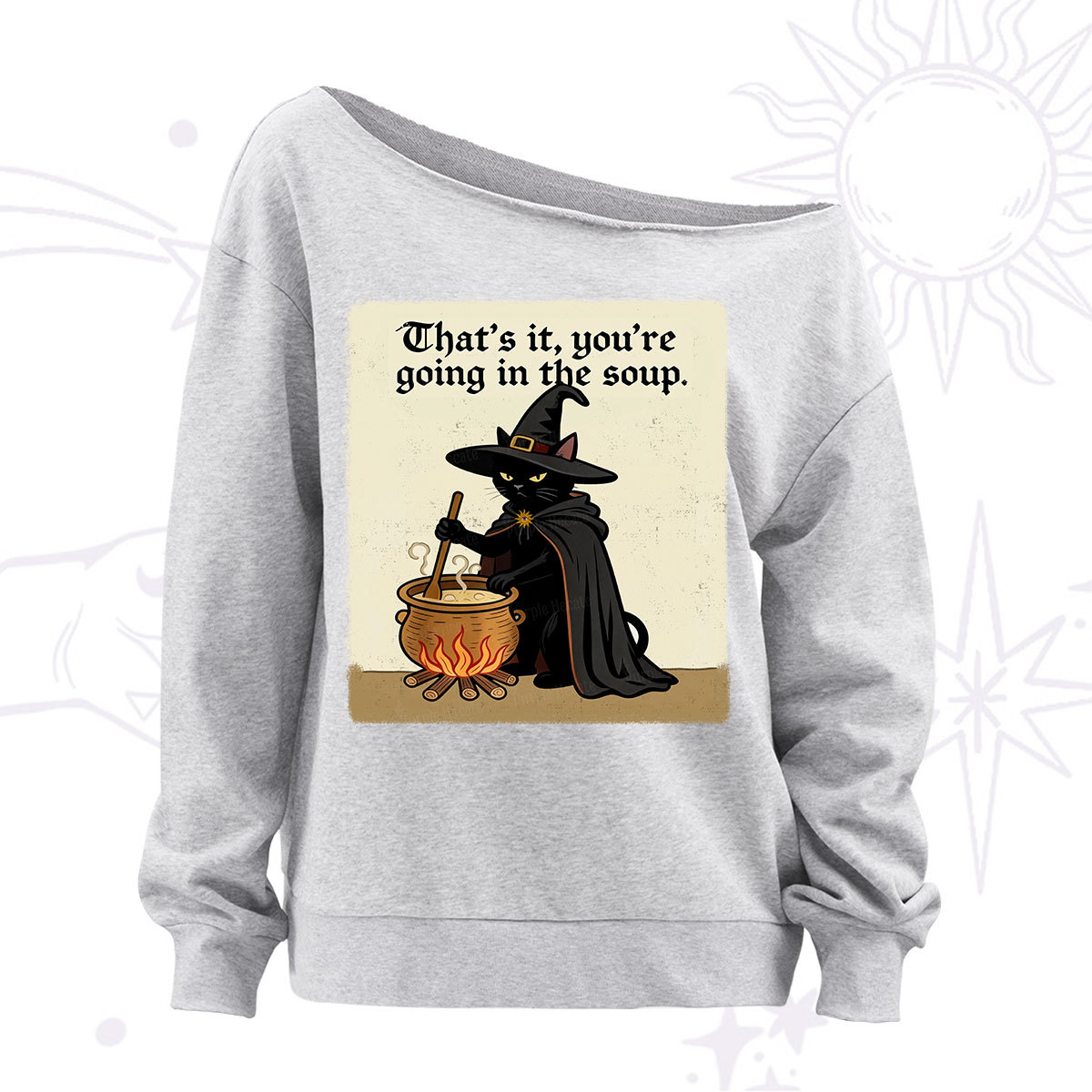 Purplehecate That's It You're Going in the Soup Off The Shoulder Sweatshirt