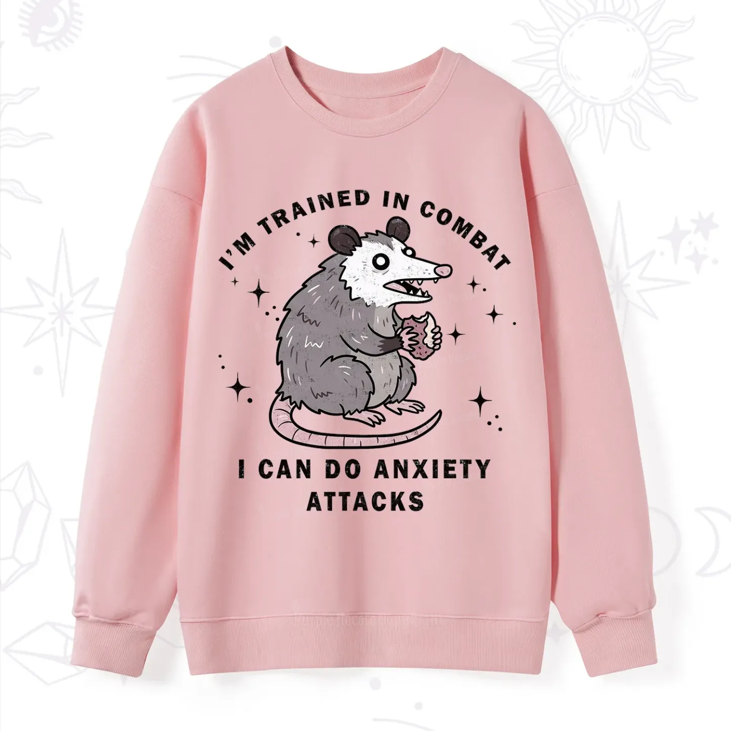 Purplehecate Anixety Attack Opossum Sweatshirt
