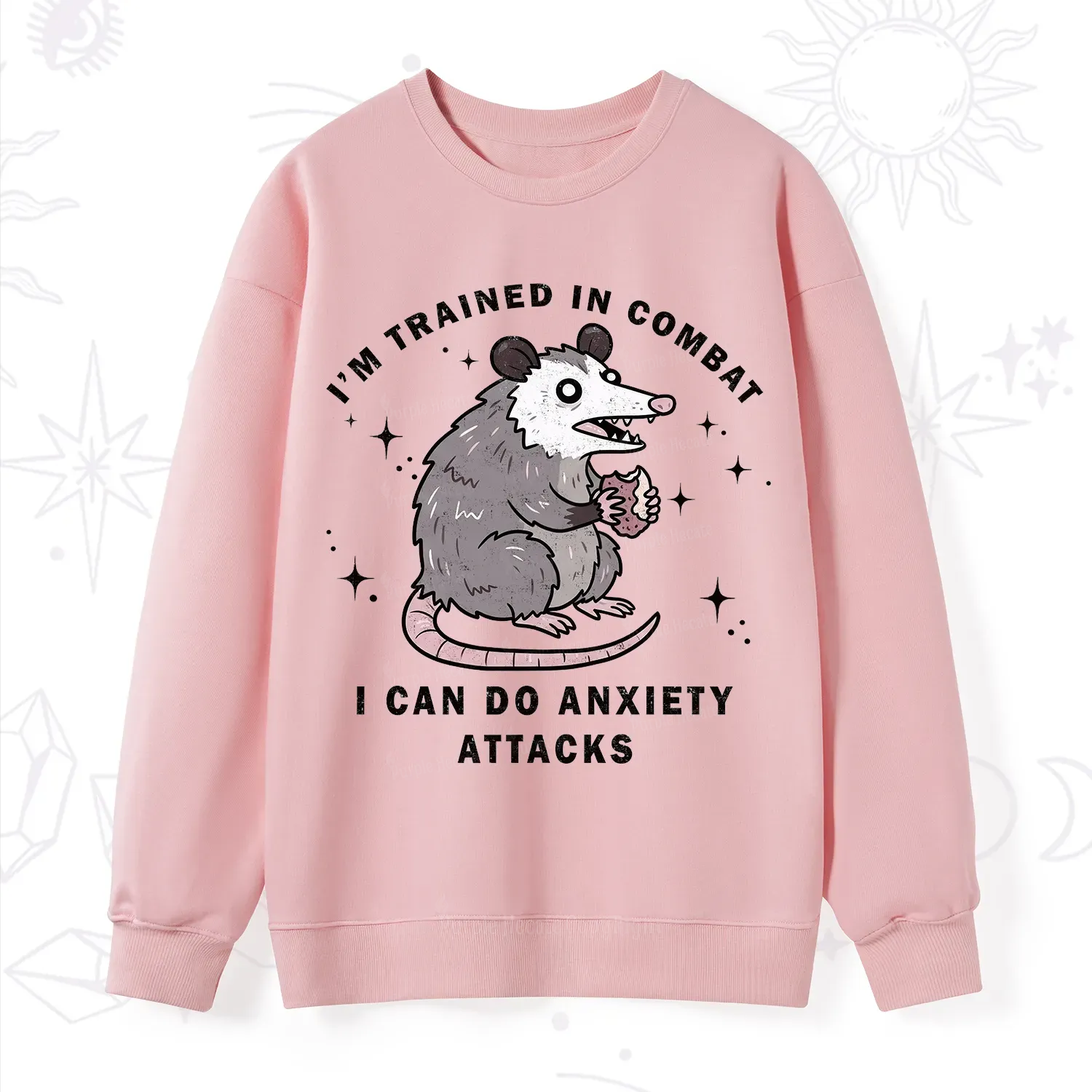 Purplehecate Anixety Attack Opossum Sweatshirt