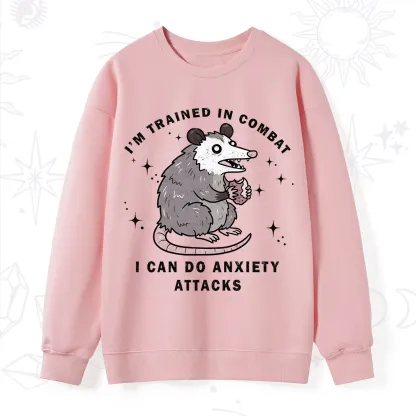 Purplehecate Anixety Attack Opossum Sweatshirt