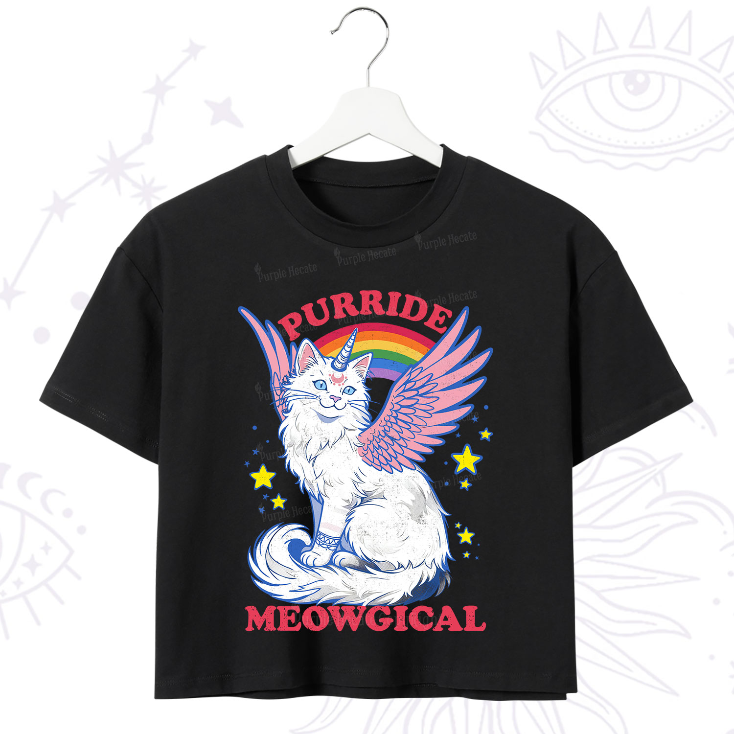Purplehecate Purride Meowgical Crop T-Shirt