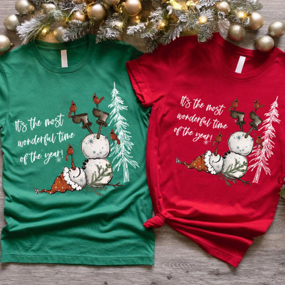Purplehecate  It's The Most Wonderful Time Of The Year Christmas Couple T-Shirts