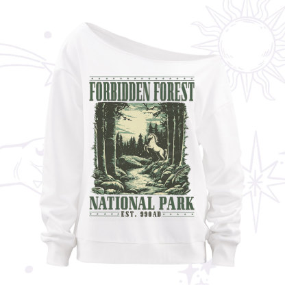 Purplehecate Forbidden Forest Off The Shoulder Sweatshirt