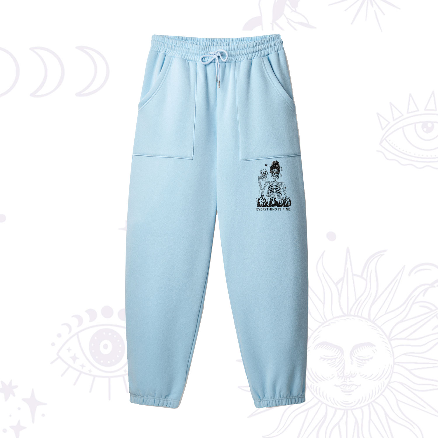 Purplehecate Everything Is Fine Fleece Sweatpants