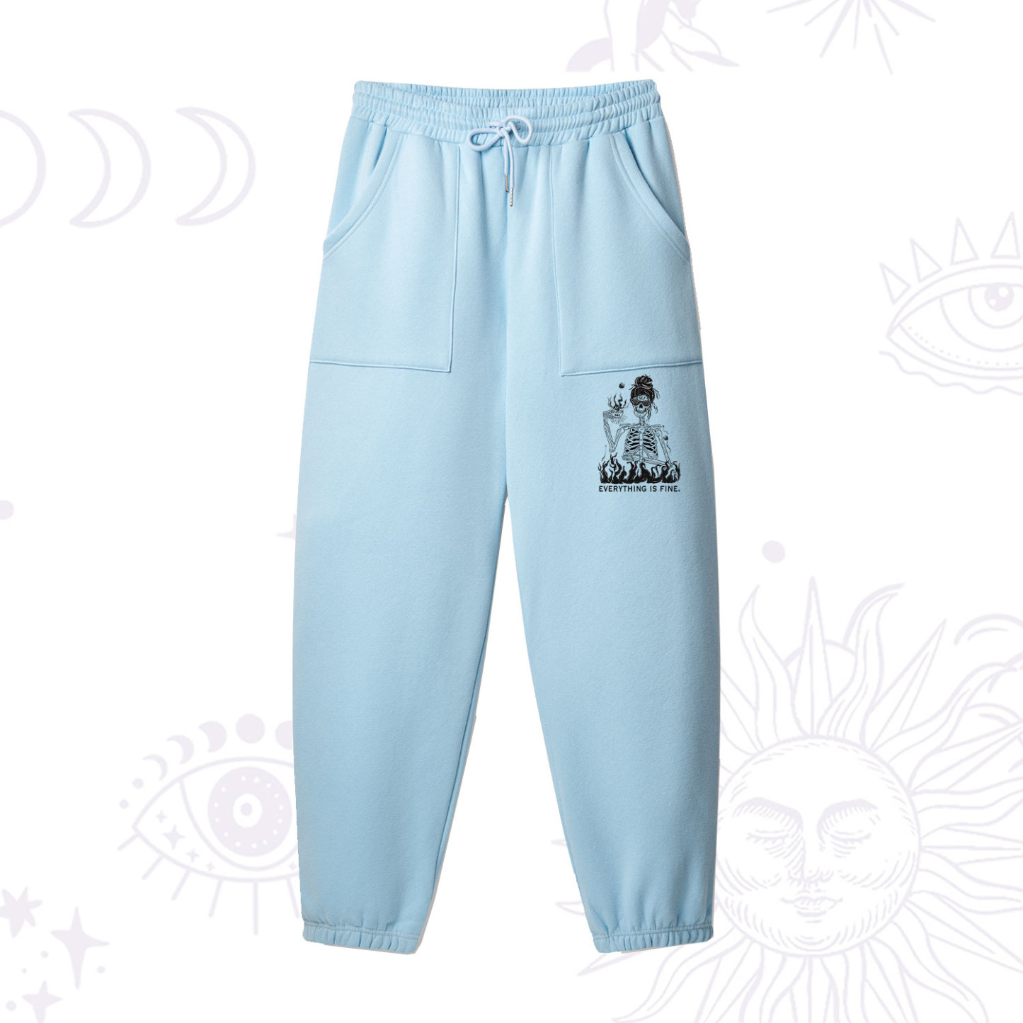 Purplehecate Everything Is Fine Fleece Sweatpants