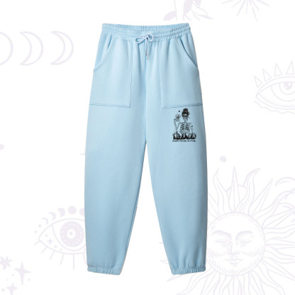 Purplehecate Everything Is Fine Fleece Sweatpants