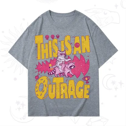 Purplehecate This Is An Outrage Angry Raccoons T-Shirt