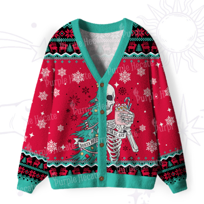 Purplehecate Sorta Merry Sorta Scary Christmas Ugly Cardigan Sweaters