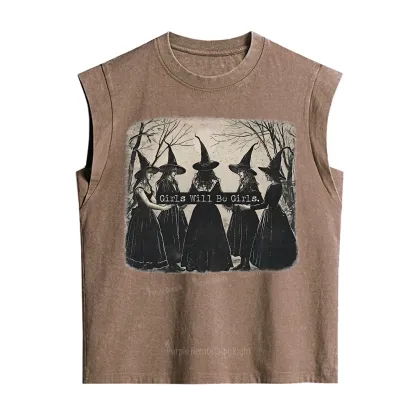 Purplehecate Girls Will Be Girls Witch Vintage Washed Tank