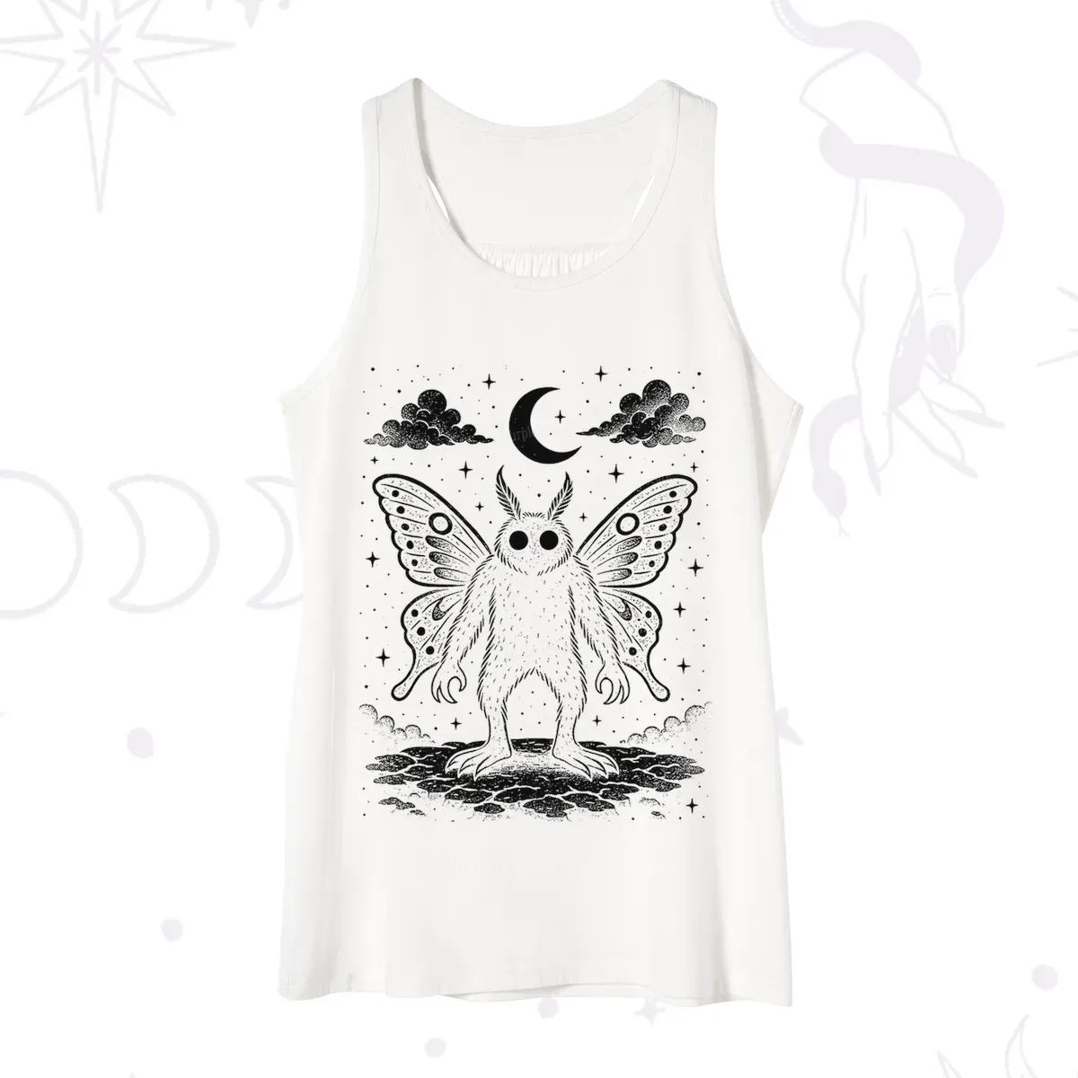 Purplehecate Celestial Cryptid Mothman Tank