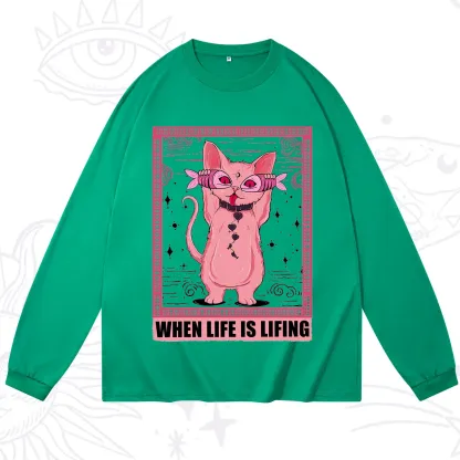 Purplehecate When Life Is Lifting Long Sleeve T-Shirt