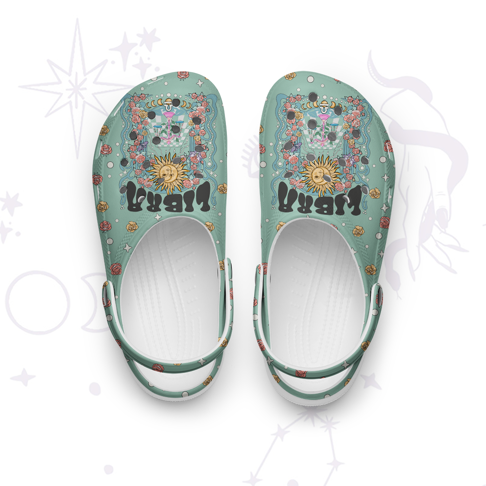 Purplehecate Libra Spirit Zodiac Rubber Clogs
