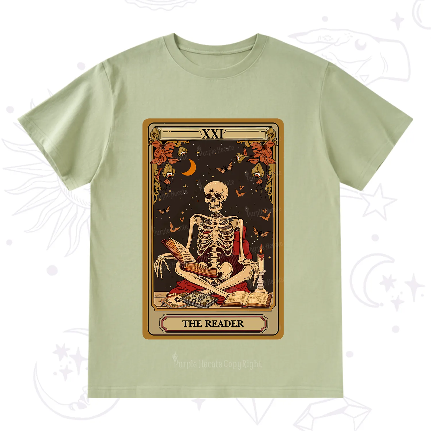 Purplehecate The Reader Tarot Card T-Shirt