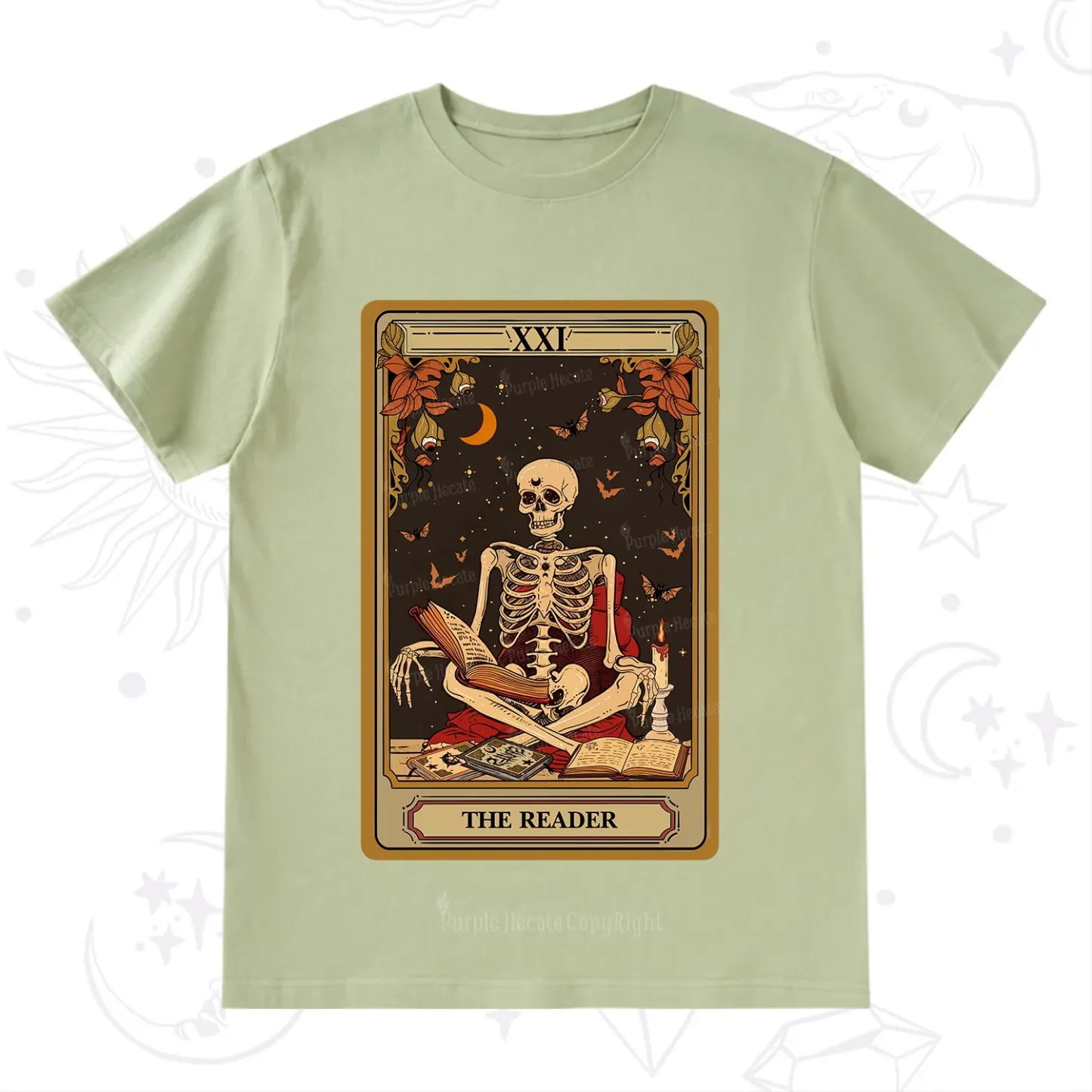 Purplehecate The Reader Tarot Card T-Shirt