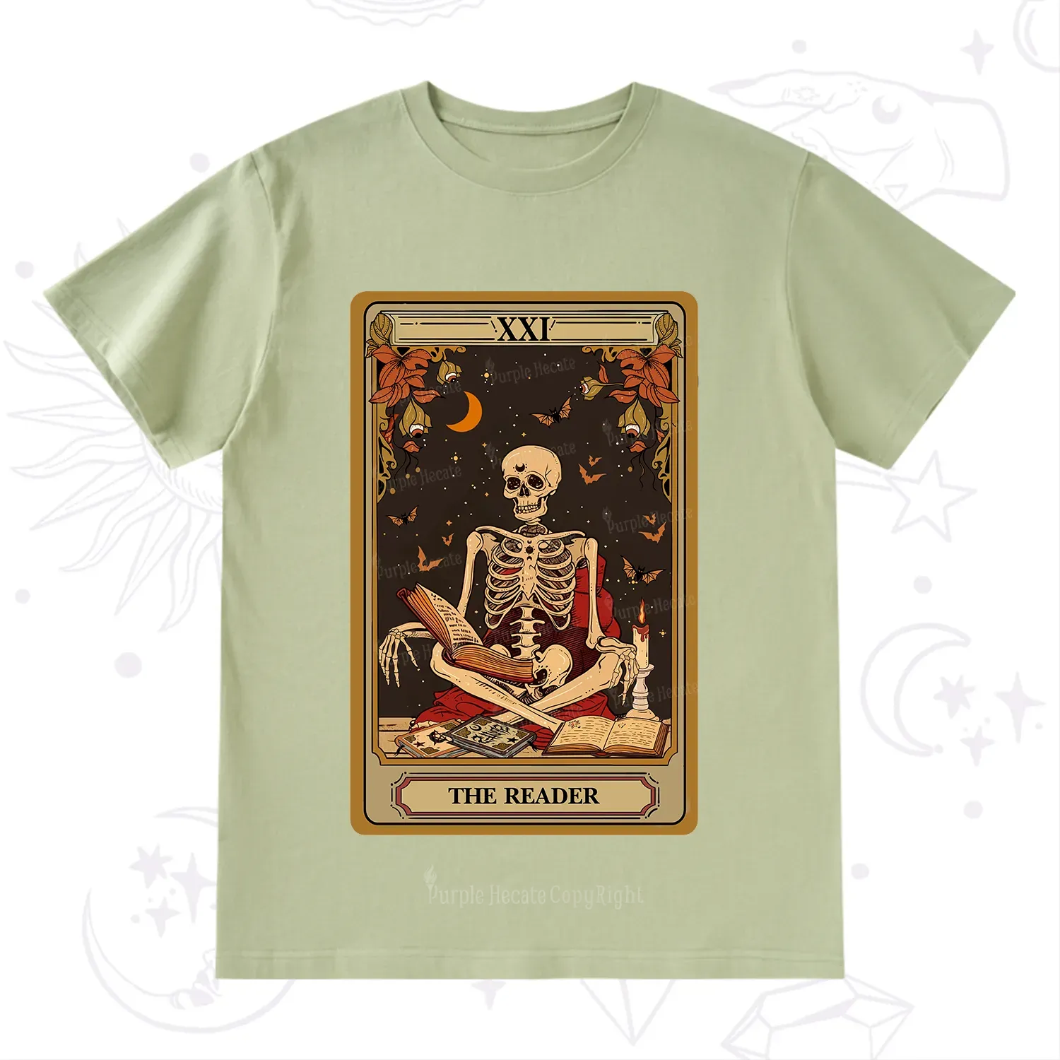 Purplehecate The Reader Tarot Card T-Shirt