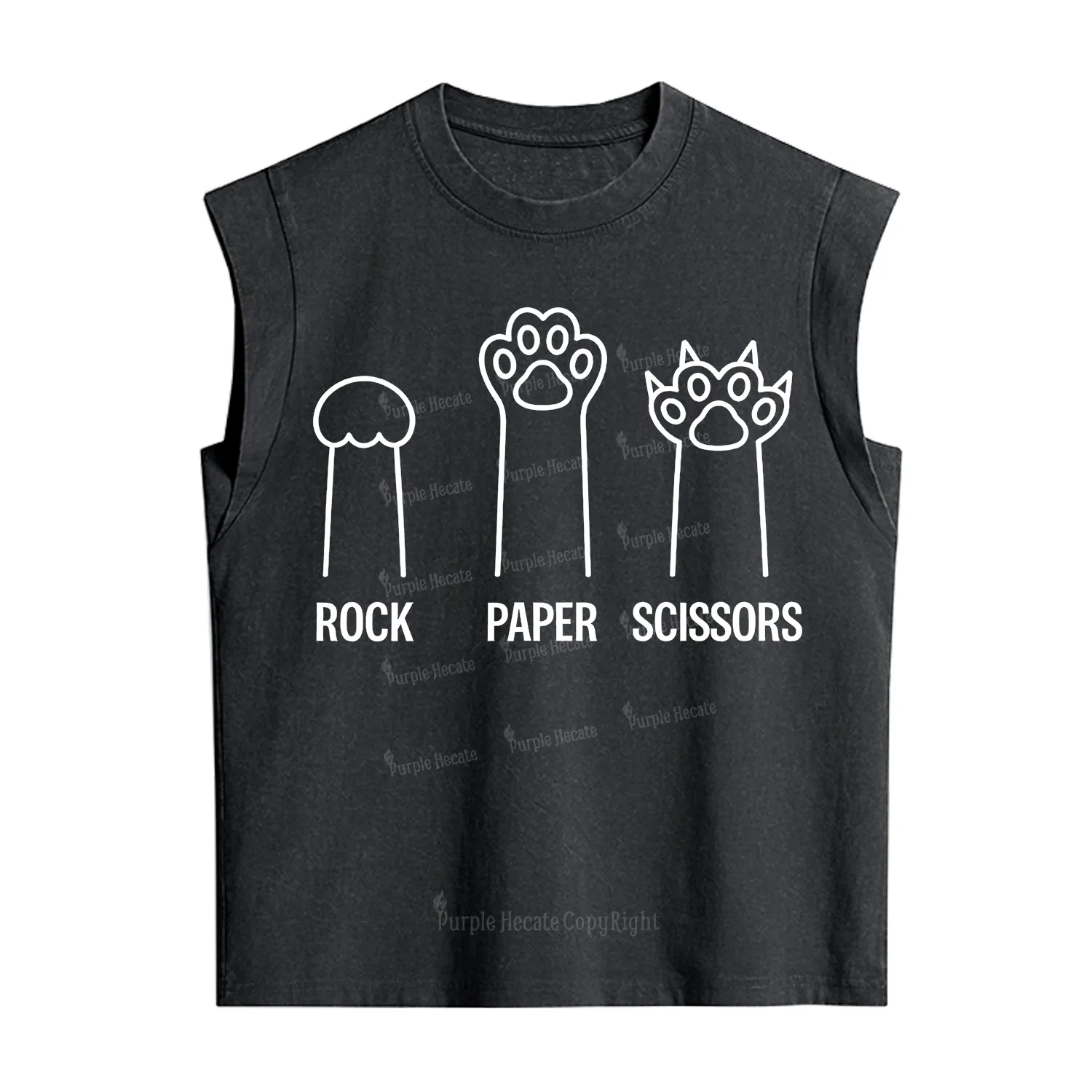 [Copy]Purplehecate Black Cat Vintage Washed Tank