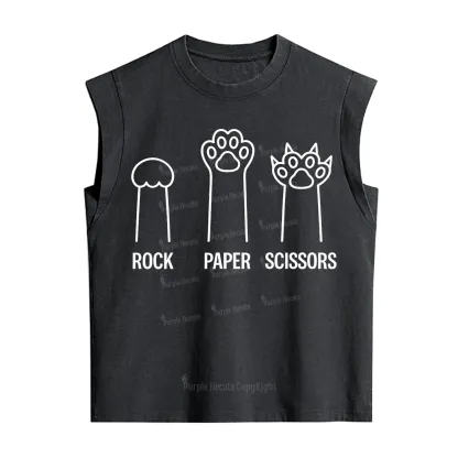 [Copy]Purplehecate Black Cat Vintage Washed Tank