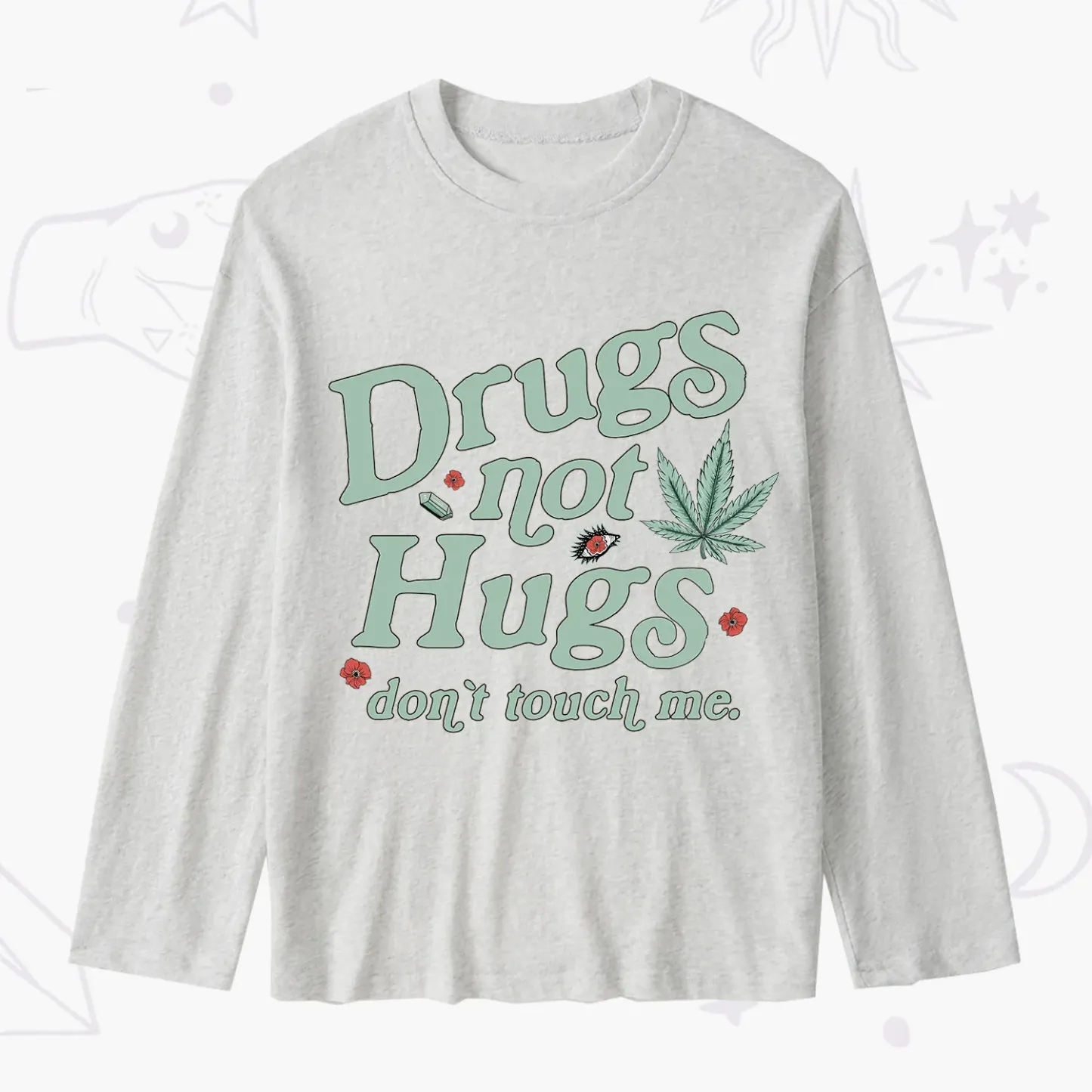 Purplehecate Sarcastic Weed Slub Long Sleeve T-Shirt