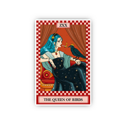 Purplehecate The Queen Of Birds Tarot Sticker