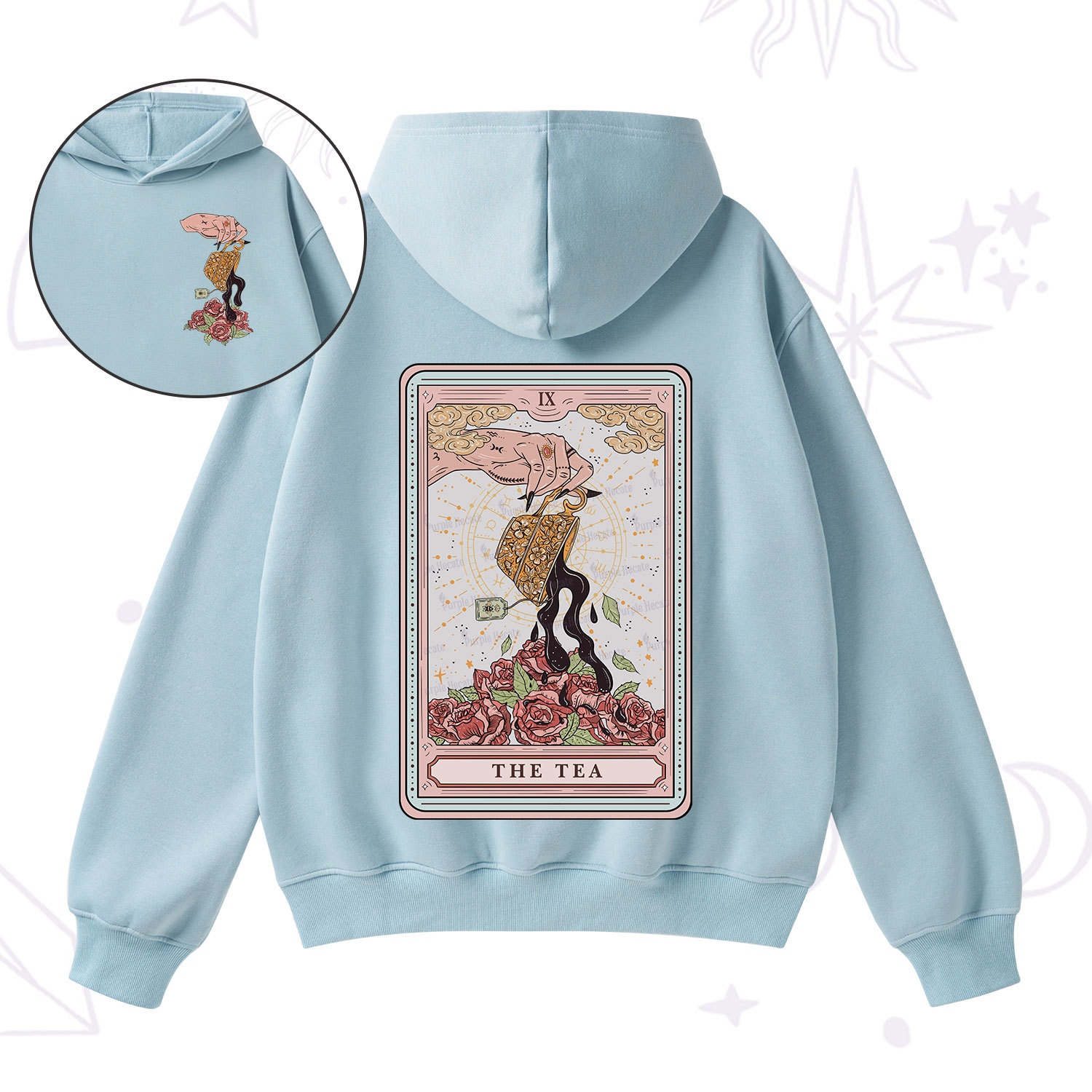Purplehecate The Tea Food Tarot Fleece Hoodie Suit