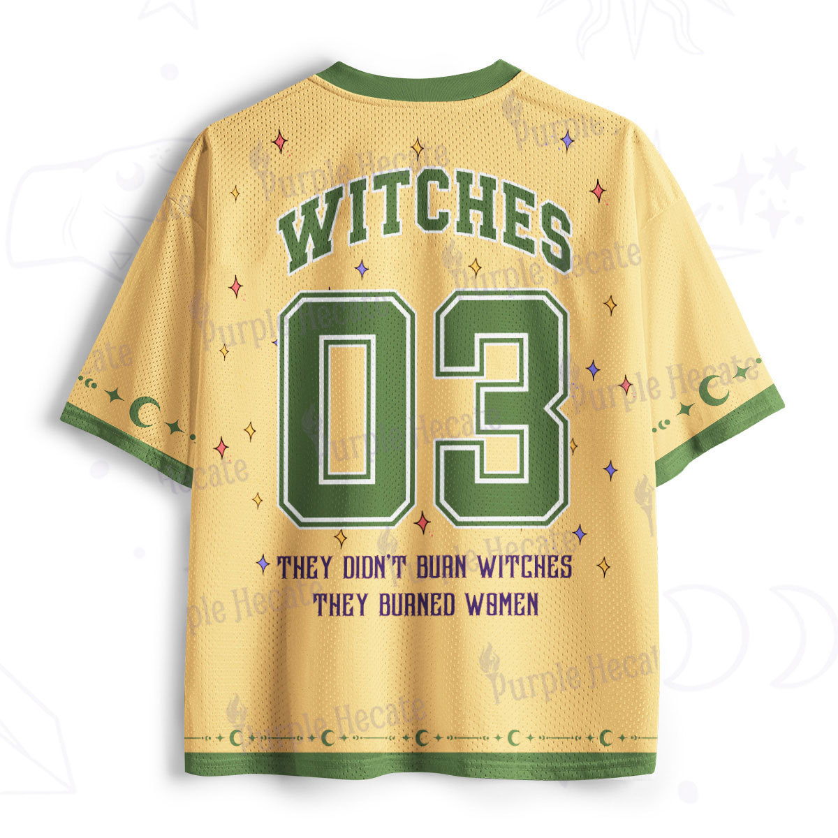 Purplehecate They Didn't Burn Witches They Burned Women Mesh Jersey