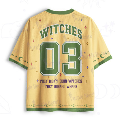 Purplehecate They Didn't Burn Witches They Burned Women Mesh Jersey