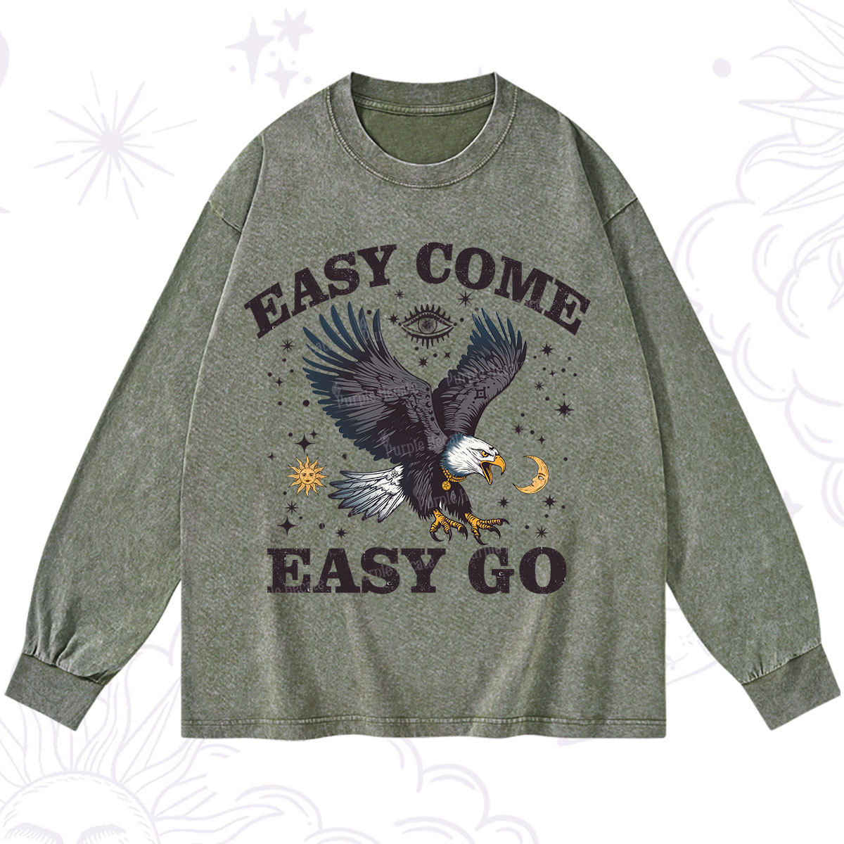 Purplehecate Easy Come Easy Go Washed Long Sleeve Shirt