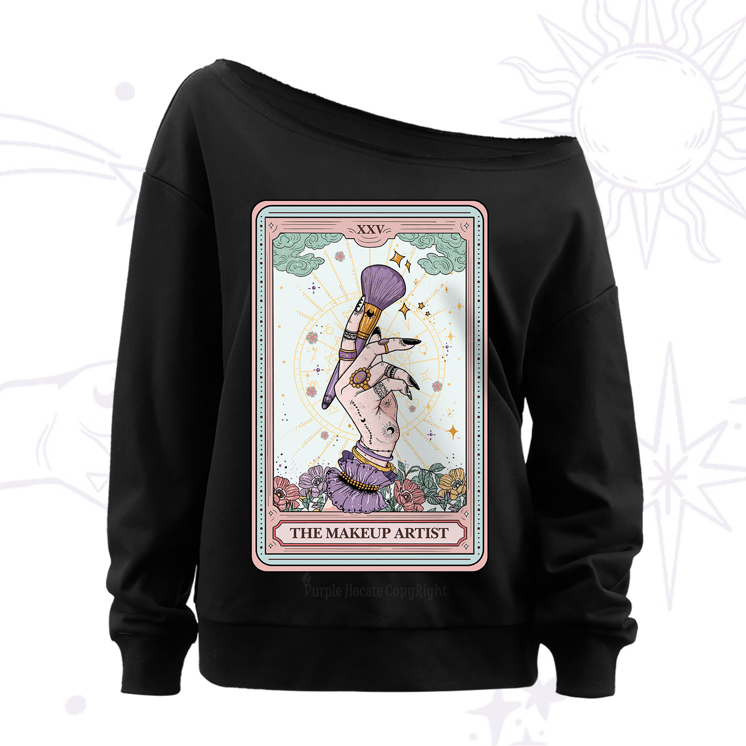 Purplehecate The Makeup Artist Tarot Off The Shoulder Sweat