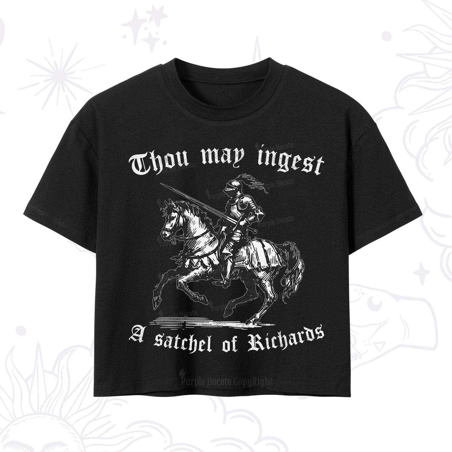 Purplehecate Thou May Ingest A Satchel of Richards Crop T-Shirt