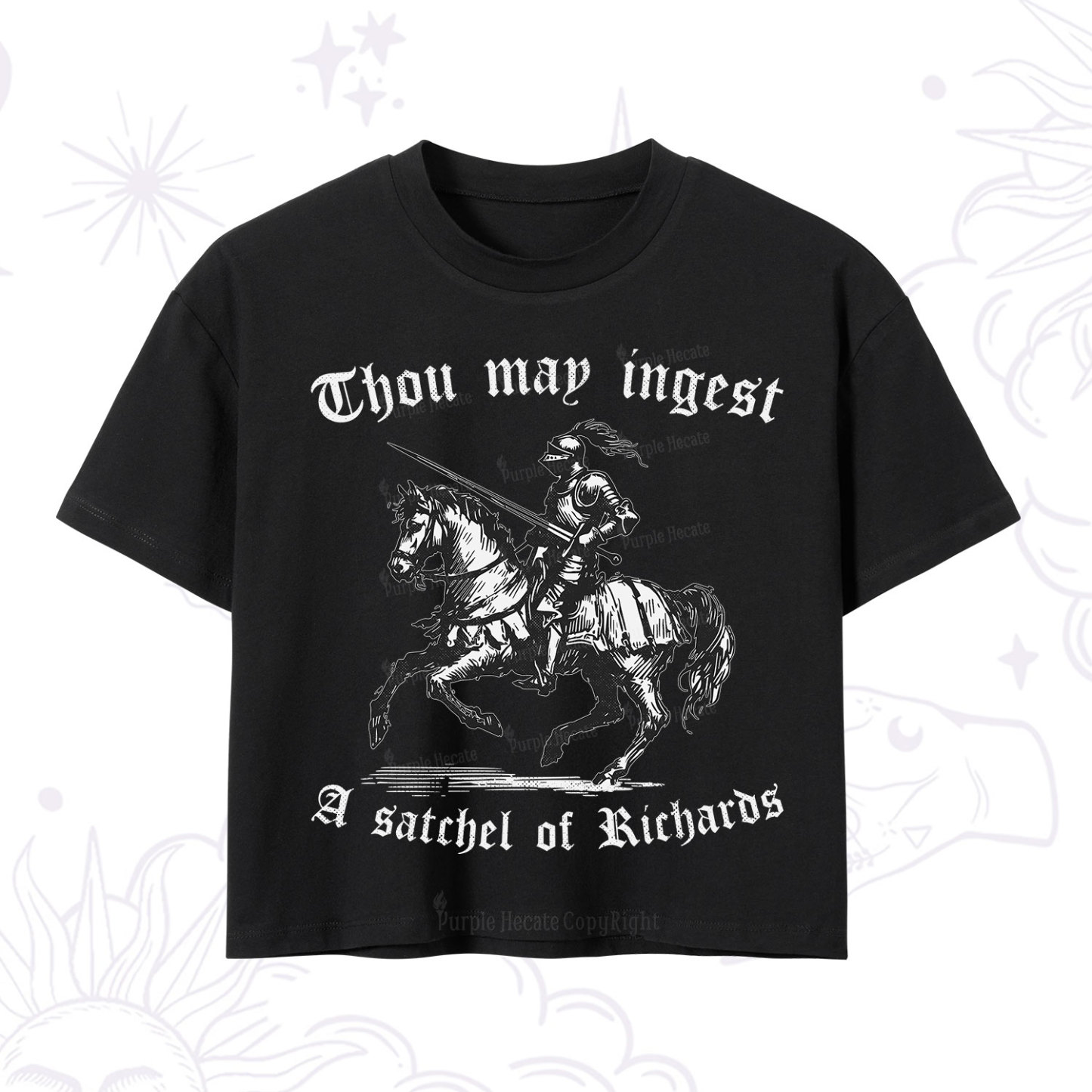 Purplehecate Thou May Ingest A Satchel of Richards Crop T-Shirt