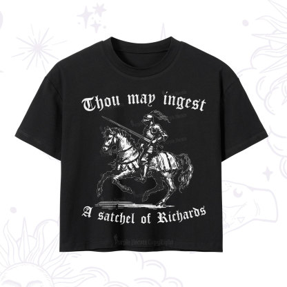 Purplehecate Thou May Ingest A Satchel of Richards Crop T-Shirt